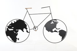 DKD Home Decor Decoración de Pared de Metal Bicicleta Negro