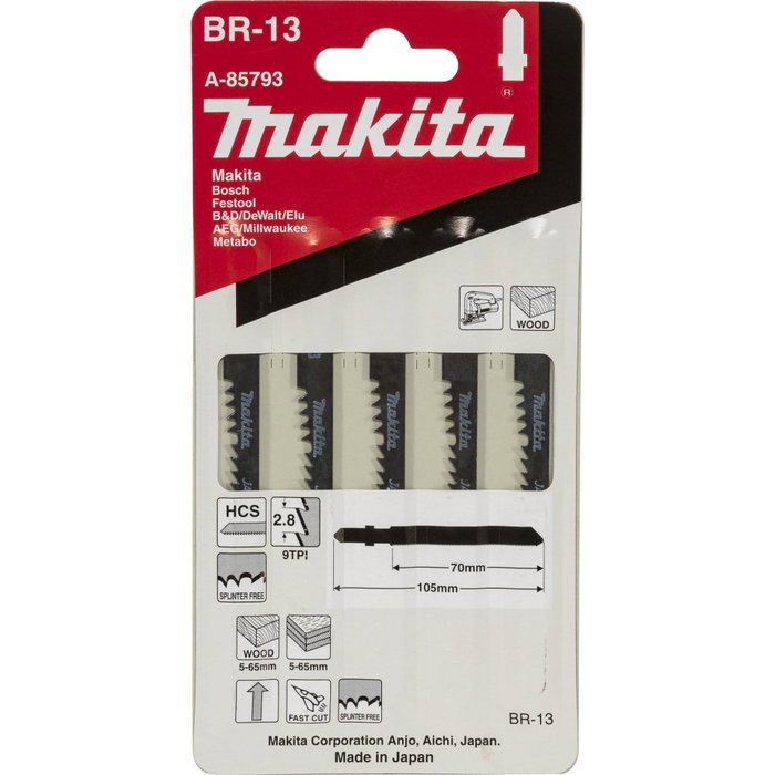 Makita A-85793 Jigsaw Blade BR-13 Makita A-85793 Jigsaw Blade BR-13