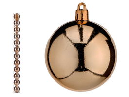 Krist+ Set 12 Bolas Navidad 6 cm Cobre Plastico (Set de 24)