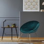Home Deco Factory Silla Butaca Azul con Patas Metálicas