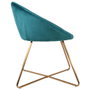 Home Deco Factory Silla Butaca Azul con Patas Metálicas