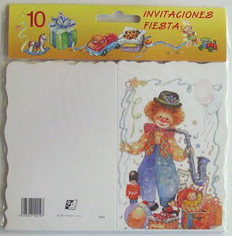 Postales Invitacion A Fiesta Bolsa De 10 Troqueladas