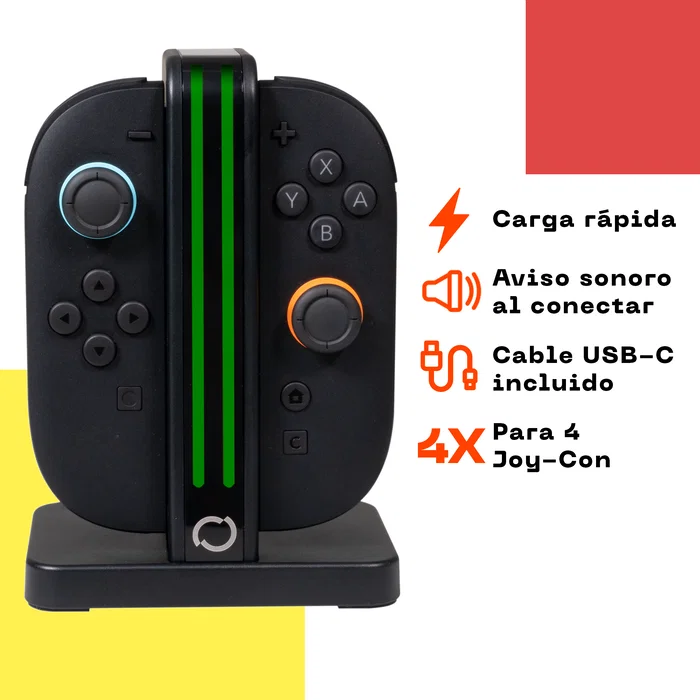 BLADE Base de carga para Nintendo Switch 2, 4 Joy-Con