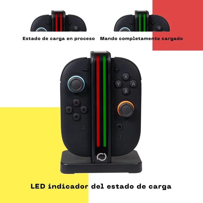 BLADE Base de carga para Nintendo Switch 2, 4 Joy-Con