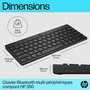 HP 350 BLK Teclado Compacto Inalámbrico Negro Multi-Dispositivo