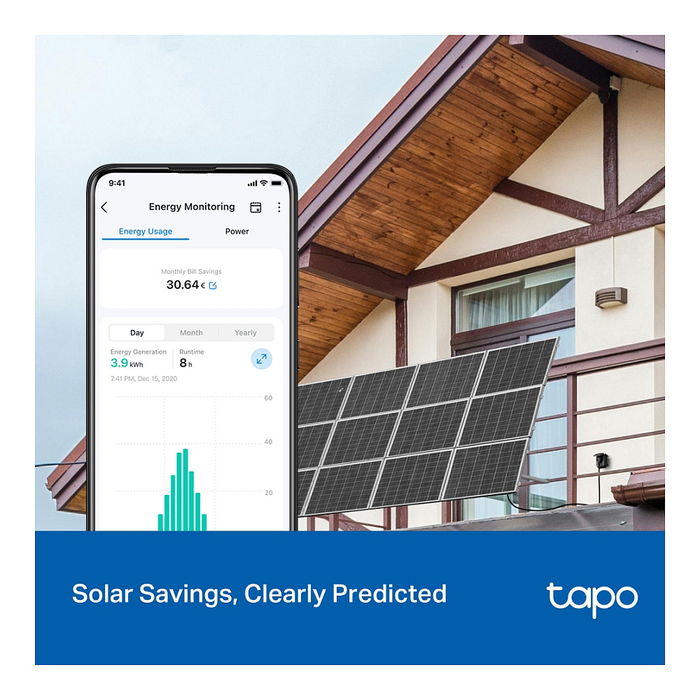 TP-Link Tapo P410M Enchufe Inteligente Exterior Wi-Fi con IP54, Control por Voz con Alexa, Google Home y Siri, 16A, 3680W, Negro