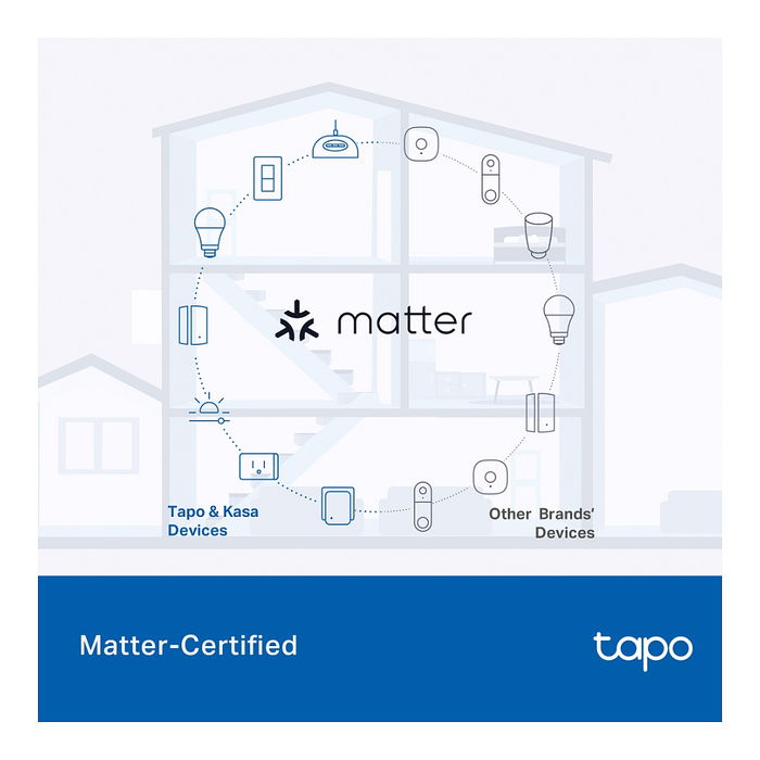 TP-Link Tapo P410M Enchufe Inteligente Exterior Wi-Fi con IP54, Control por Voz con Alexa, Google Home y Siri, 16A, 3680W, Negro