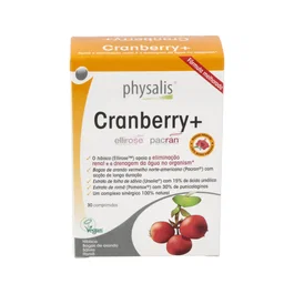 PHYSALIS Cranberry+ Bio Complemento Alimenticio - 30 Comprimidos con Extractos de Hibisco, Salvia y Granada - Pacran, Ellirose, Ursolia, Pomanox
