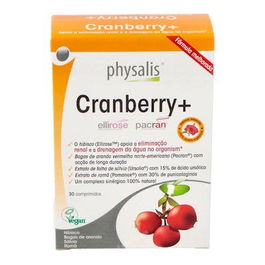 PHYSALIS Cranberry+ Bio 30 Comprimidos con Hibisco, Salvia y Granada para Drenaje Renal