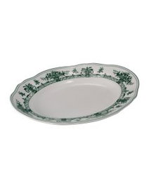 Le coq Fuente Oval Verde Colección Neos Anthiros 24,5x18,5 cm (6 Unidades) Porcelana