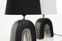 DKD Home Decor Lámpara Sobremesa Moderno Negro Blanco 23 x 16 x 32 cm (2 Unidades)