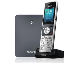 Yealink Teléfono IP DECT W76P Gris - 20 líneas, pantalla TFT, soporte para 10 manos libres Yealink W56H
