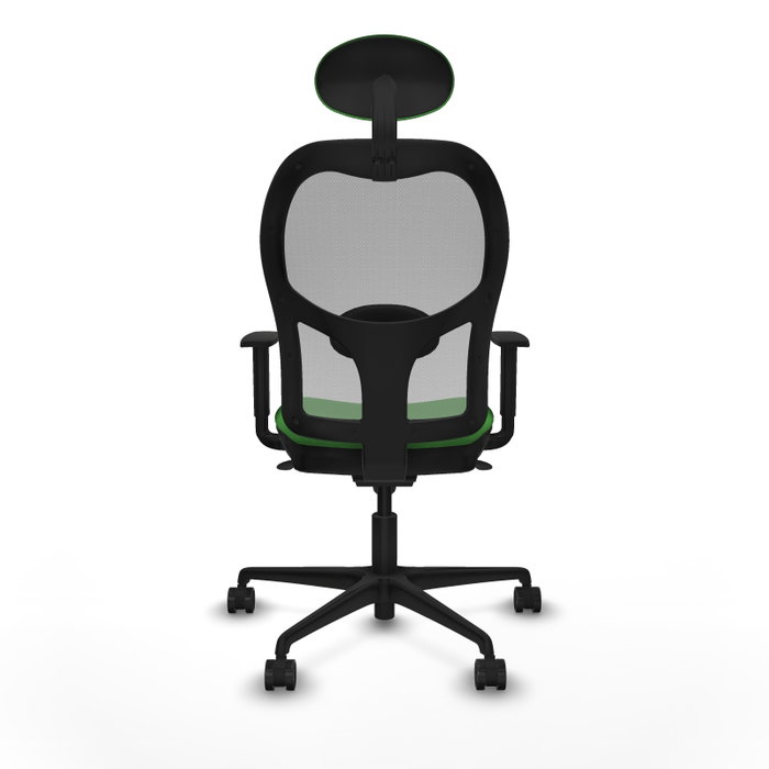 PIQUERAS Y CRESPO Silla de oficina Jorquera con mecanismo Sincro, Tela Verde y Malla Gris