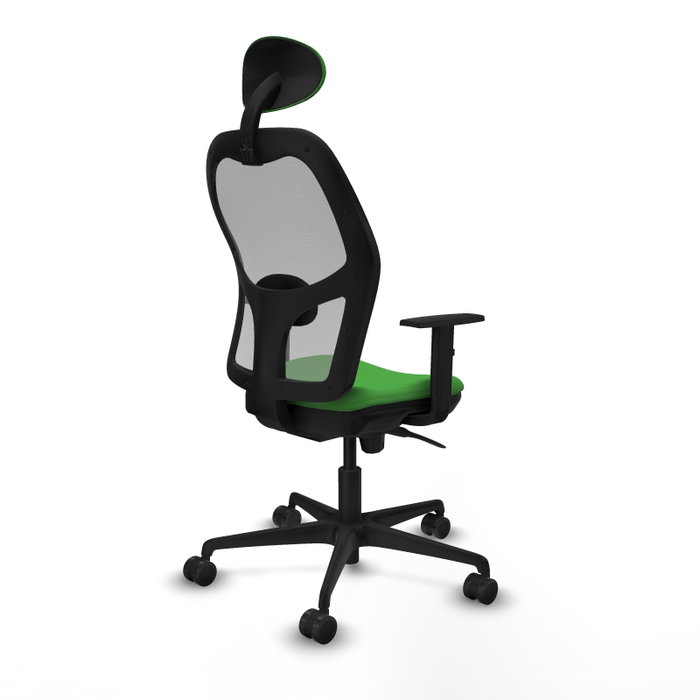 PIQUERAS Y CRESPO Silla de oficina Jorquera con mecanismo Sincro, Tela Verde y Malla Gris