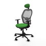 PIQUERAS Y CRESPO Silla de oficina Jorquera con mecanismo Sincro, Tela Verde y Malla Gris