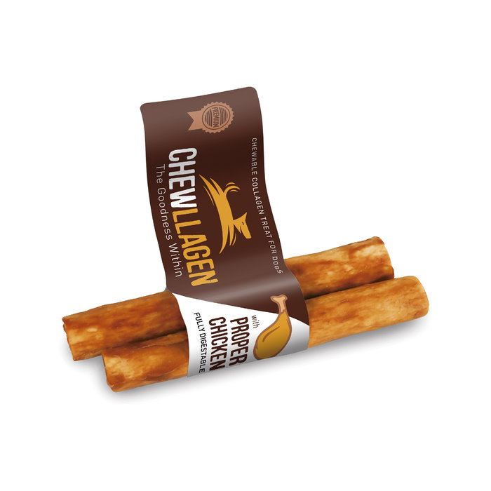 Chewllagen M Roll 12.5 cm 2Pk Pollo Colágeno para Perros 35 Piezas