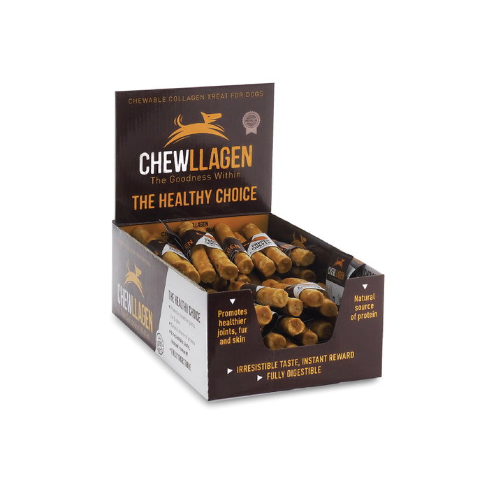 Chewllagen M Roll 12.5 cm 2Pk Pollo Colágeno para Perros 35 Piezas