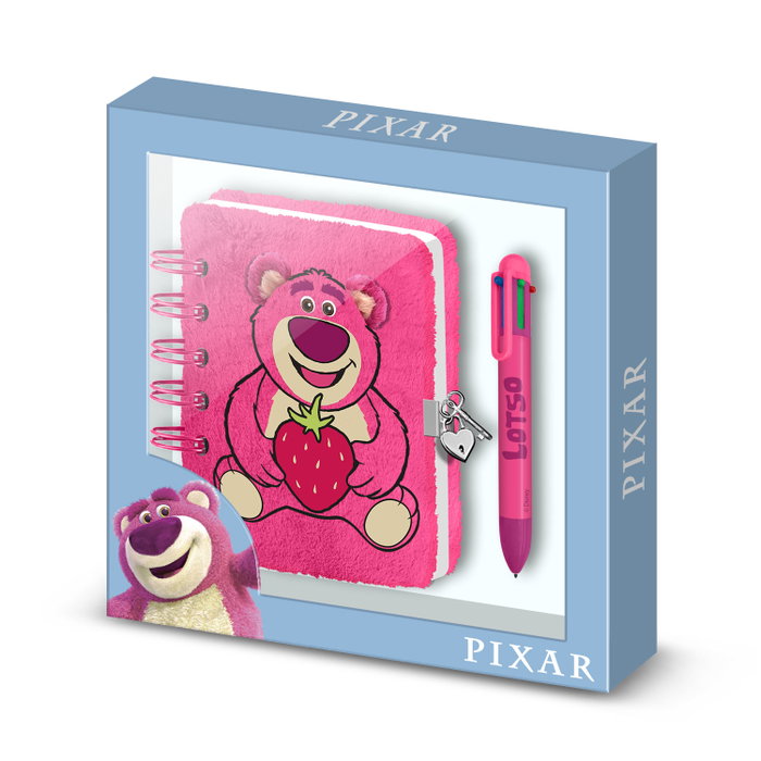 Karactermania Pack de Diario Plush y Bolígrafo de 6 Colores Lotso Rosa Karactermania Pack de Diario Plush y Bolígrafo de 6 Colores Lotso Rosa
