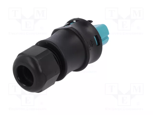 WIELAND Enchufe Industrial Redondo RST Macho de 5 Pines, 250V, Azul Turquesa WIELAND Enchufe Industrial Redondo RST Macho de 5 Pines, 250V, Azul Turquesa