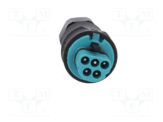 WIELAND Enchufe Industrial Redondo RST Macho de 5 Pines, 250V, Azul Turquesa WIELAND Enchufe Industrial Redondo RST Macho de 5 Pines, 250V, Azul Turquesa