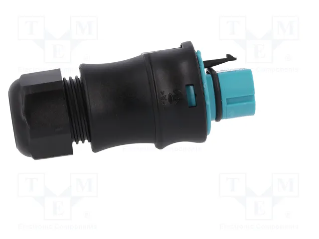 WIELAND Enchufe Industrial Redondo RST Macho de 5 Pines, 250V, Azul Turquesa WIELAND Enchufe Industrial Redondo RST Macho de 5 Pines, 250V, Azul Turquesa