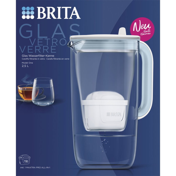Brita 1046673 Filtro de agua para jarra, 2,5 L, Azul claro Brita 1046673 Filtro de agua para jarra, 2,5 L, Azul claro