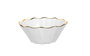 DKD Home Decor Bol Glam - Boles de Cristal Transparente y Dorado para Decoración, 14.5 x 6 x 14.5 cm, 2 Unidades