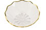 DKD Home Decor Bol Glam - Boles de Cristal Transparente y Dorado para Decoración, 14.5 x 6 x 14.5 cm, 2 Unidades