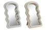 DKD Home Decor Set de 2 Espejos Irregulares Blanco y Beige de 16x25 cm