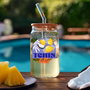 Home Deco Factory Vaso 450 Ml Con T Bambú Y Pajita - Colección Dolce Vita (Modelos Tchin, Party, Happy, Chill)