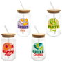 Home Deco Factory Vaso 450 Ml Con T Bambú Y Pajita - Colección Dolce Vita (Modelos Tchin, Party, Happy, Chill)