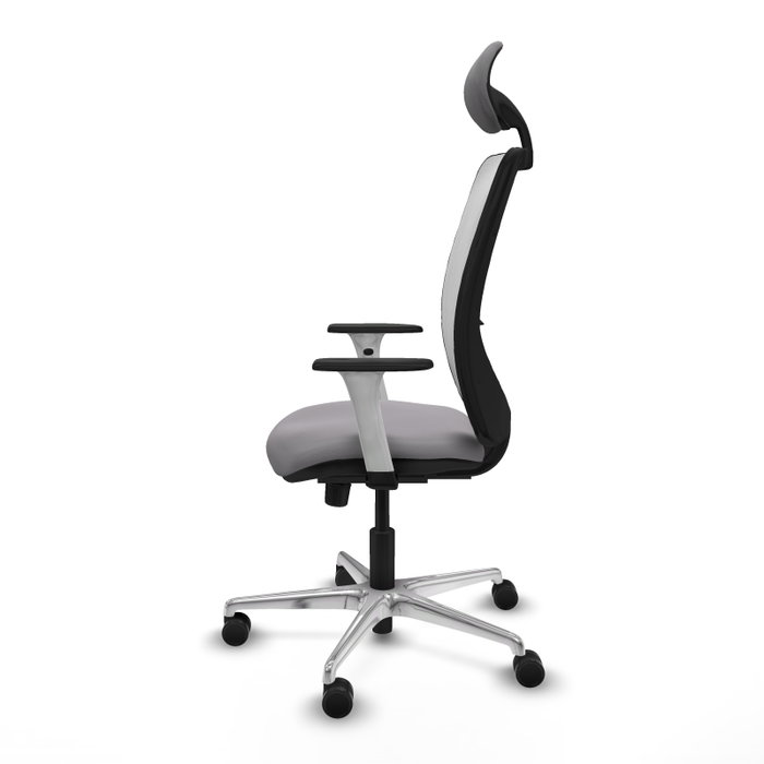 PIQUERAS Y CRESPO Silla de oficina Zulema con mecanismo Sincro, Gris y Blanco
