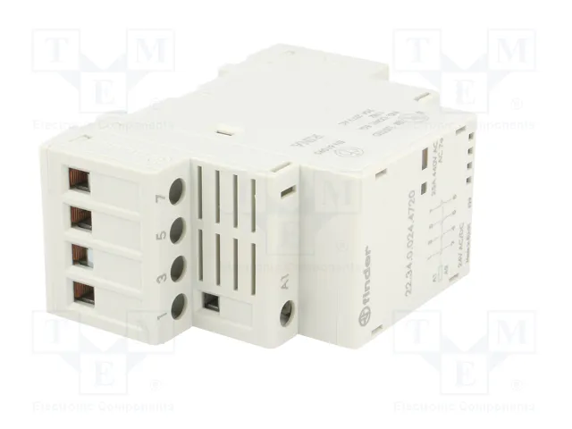 FINDER Contactor de Instalación Modular 4-polar 25A 24VAC/24VDC