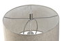 DKD Home Decor Lámpara de Sobremesa Ondulada de Loza y Lino Blanco y Beige