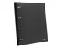 Liderpapel Carpeta de anillas DIN A4, 4 anillas 25 mm, Polipropileno, Lomo extensible 4 cm, Negro