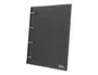 Liderpapel Carpeta de anillas DIN A4, 4 anillas 25 mm, Polipropileno, Lomo extensible 4 cm, Negro