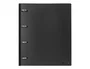 Liderpapel Carpeta de anillas DIN A4, 4 anillas 25 mm, Polipropileno, Lomo extensible 4 cm, Negro