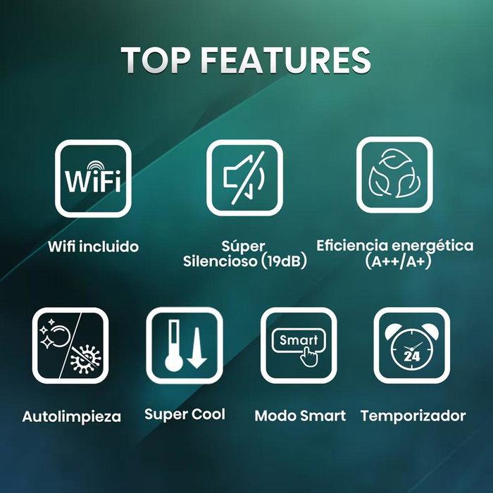 Hisense Aire acondicionado split Inverter 4300 Frig/h con WiFi, reacondicionado
