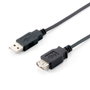 Equip Cable de Extensión USB 2.0 Macho-Hembra 1,8m