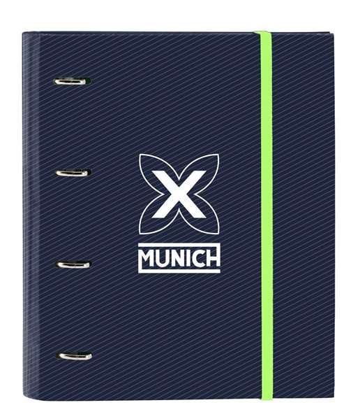 Carpeta de anillas Munich Blue indigo Azul 27 x 32 x 3.5 cm