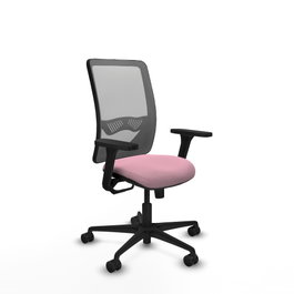 PIQUERAS Y CRESPO Silla de oficina Zulema Rosa con Mecanismo Sincro