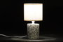 DKD Home Decor Lámpara de Sobremesa de Gres Flores Blanco y Beige