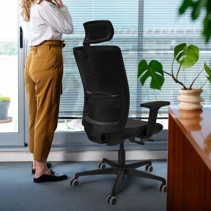 PIQUERAS Y CRESPO Silla de oficina Haches Naranja y Negro PIQUERAS Y CRESPO Silla de oficina Haches Naranja y Negro