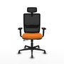PIQUERAS Y CRESPO Silla de oficina Haches Naranja y Negro