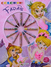 COLORIR FADAS COM LAPIS DE CERA, VV.AA. - GIRASSOL EDIÇOES