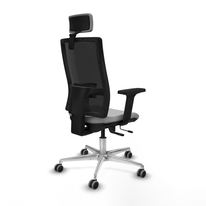 PIQUERAS Y CRESPO Silla de oficina Horna con mecanismo Sincro/Traslack, Gris claro y Negro