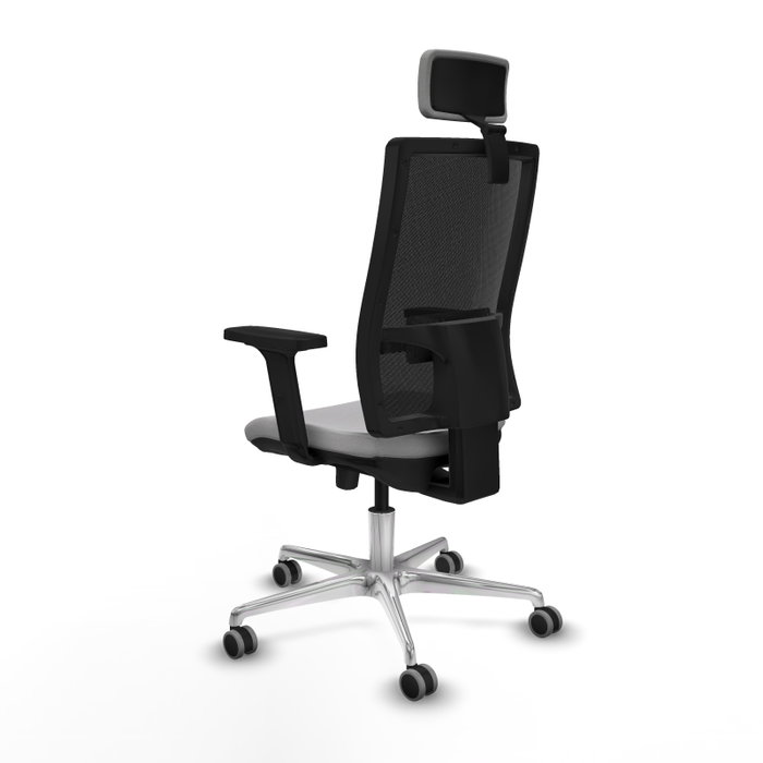 PIQUERAS Y CRESPO Silla de oficina Horna con mecanismo Sincro/Traslack, Gris claro y Negro