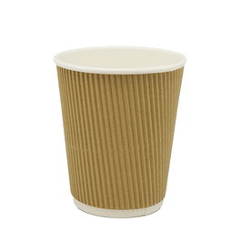 Bioworks Vaso de Papel Corrugado 24 cl - Modelo Vaso (500U) - Para un Solo Uso