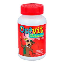 UNIVERSO NATURAL Osovit Multivitaminas 90 Ositos Masticables con Vitaminas A, C, D3 y B12 para Niños a Partir de 4 Años, Sabor a Fruta