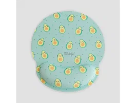 Wondee Alfombrilla de Ratón Ergonómica de Gel con Reposamuñecas, Diseño Aguacates, Antideslizante, Impermeable, 250x230 mm